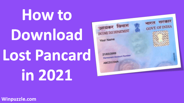 How to download lost pan card in 2021